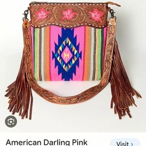 American Darling Aztec fringe crossbody NWT